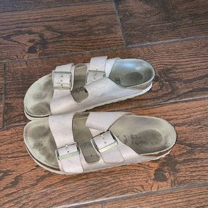 Birkenstock Arizona glitter pink sandals